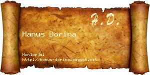 Hanus Dorina névjegykártya